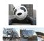 Outdoor Panda Large Garden Art Sculptures Stainless Steel Baking Varnish